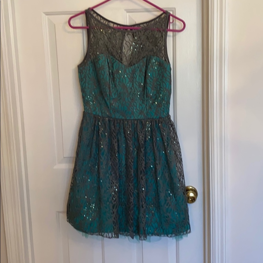 Turquoise cocktail dress